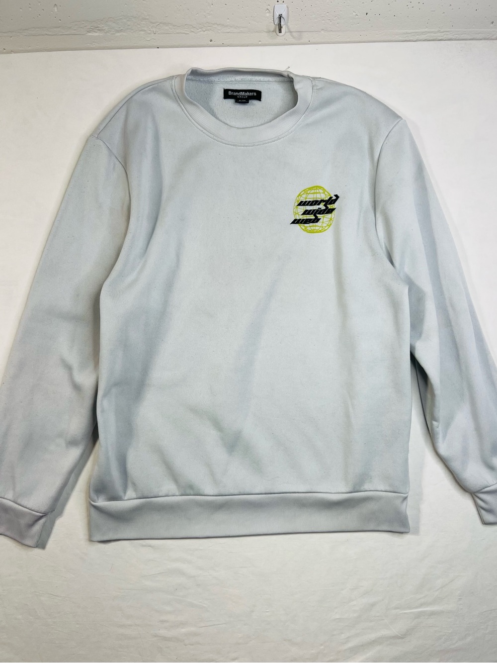 World Wide Web Spiderweb White Pullover Crew Neck Sweater